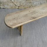 School bench in light, raw wood, 144 cm