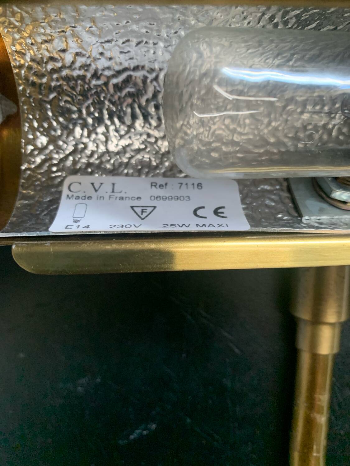 CVL brass wall light