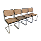 Suite of 4 chairs Cesca B32 by Marcel Breuer