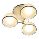 Gino Sarfatti metal and glass 'Le Sfere Plafone 2042/3' ceiling lamp for Arteluce
