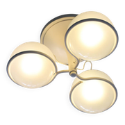 Gino Sarfatti metal and glass 'Le Sfere Plafone 2042/3' ceiling lamp for Arteluce