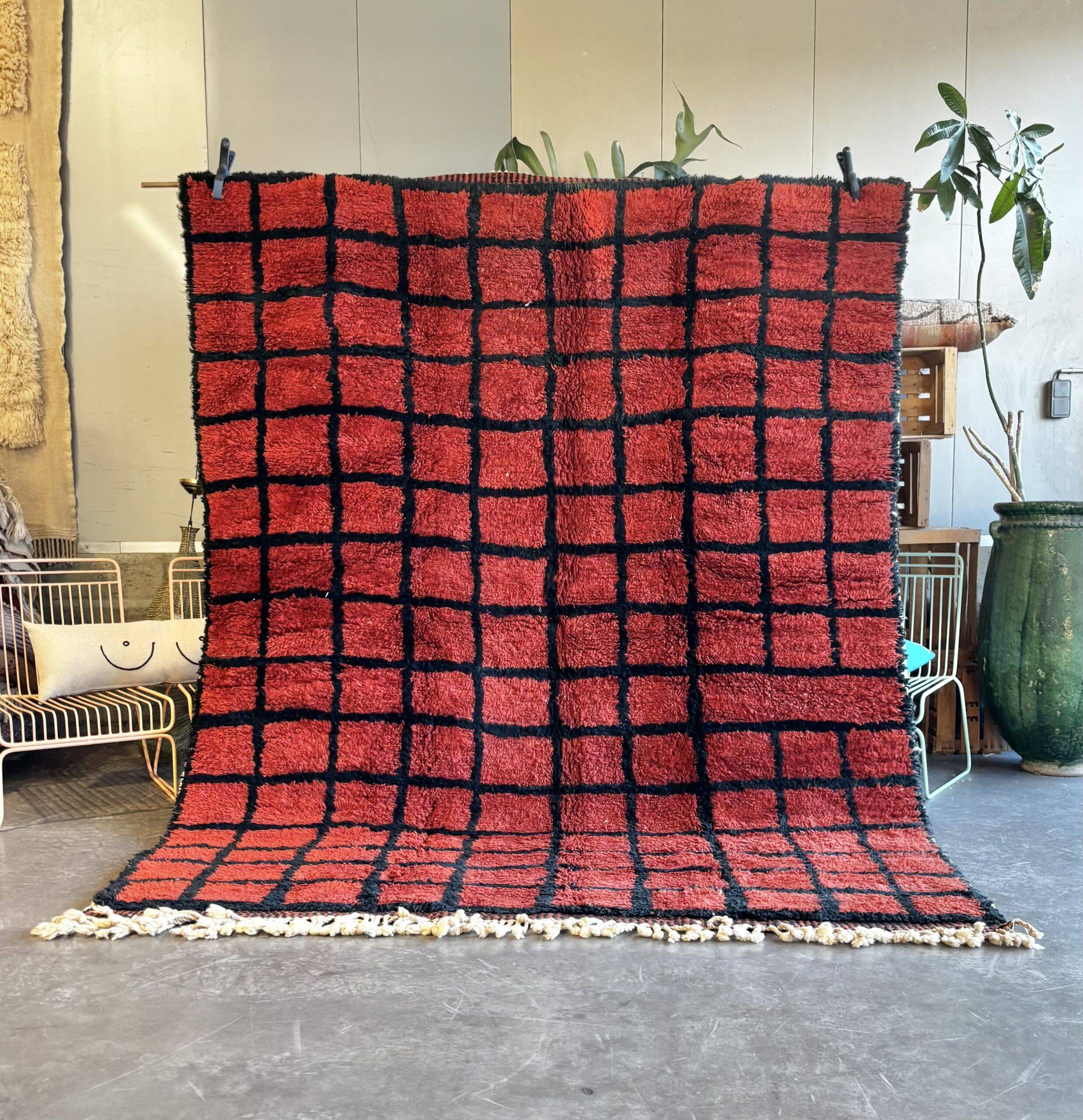 Brick – Moroccan Berber rug in wool