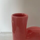 Abstract vase in arched pink ceramic