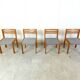 Set of 4 pine wood SG 1200 dining chairs by Cees Braakman, 1970s