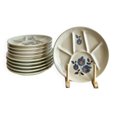 Service de 10 assiettes en céramique de Saint-Amand