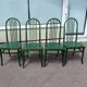 Lot de 4 chaises bistrot vintage Baumann Eden en bois vert