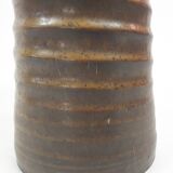 Brown ceramic vase by Klaas Fenne de Leeuw, The Netherlands 1970's
