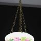 Vintage Glass Chandelier with Floral Decorations, Gallè Style, 1960