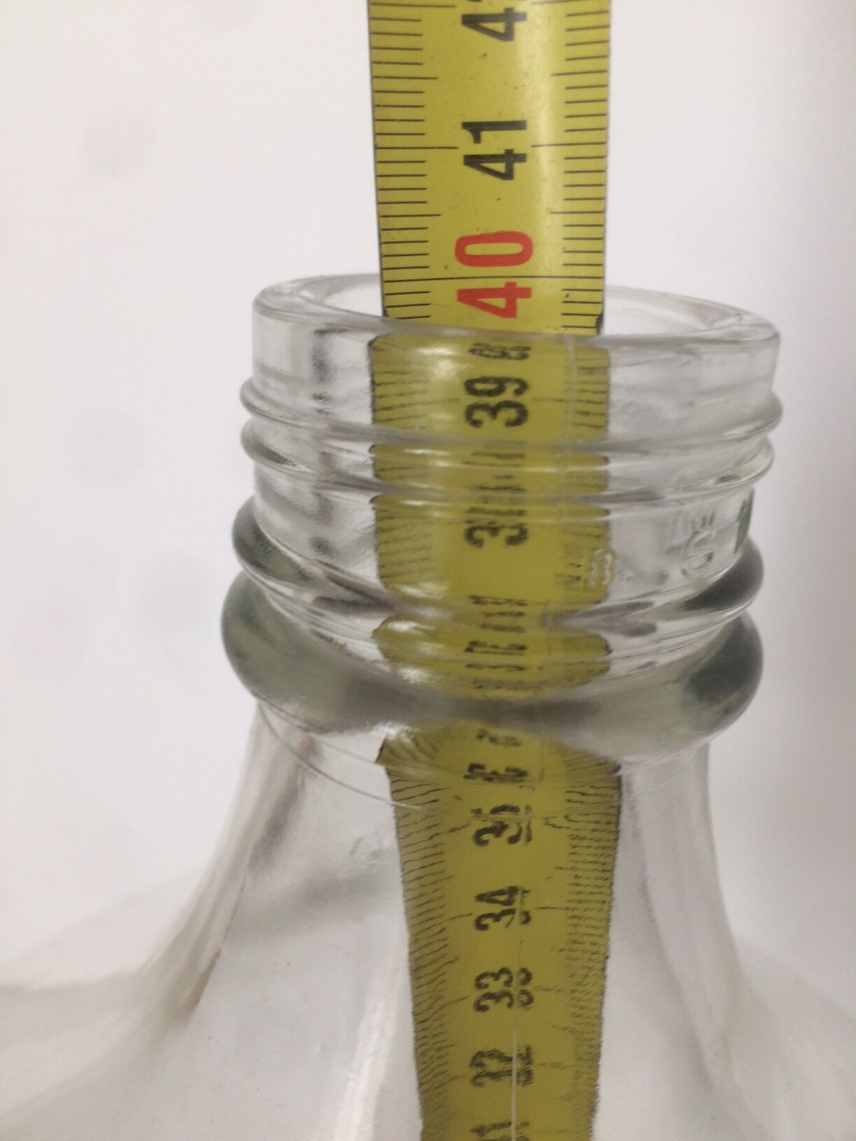 Demijohn ovaloide transparent about 10 l