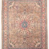 Grand Tapis Persan Ancien 300x397 cm, Médaillon et Motifs Floraux