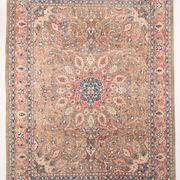 Large Antique Persian Carpet 300x397 cm, Medallion and Floral Patterns