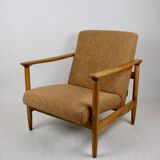 GFM-142 Armchair in Coral Gold Bouclé attributed to Edmund Homa, 1970s