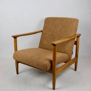 GFM-142 Armchair in Coral Gold Bouclé attributed to Edmund Homa, 1970s