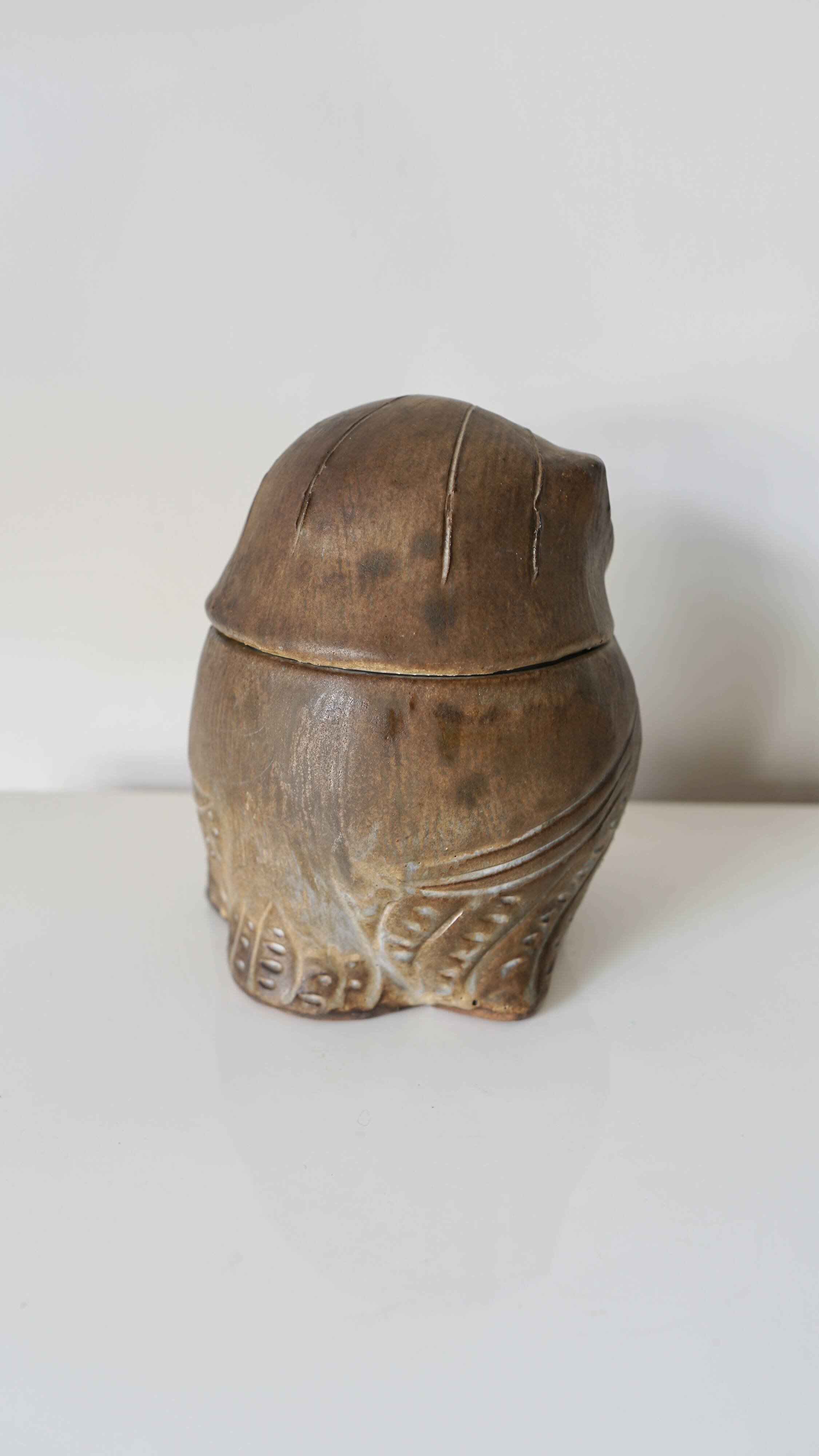 Ceramic owl sculpture - signed Agnès Escala - France, 1960s