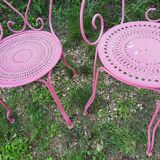 Set 2 fauteuils+2 chaises Fermob fer forgé ancien(ne)s
