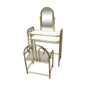 Vintage dressing table and stool in brass, 1950