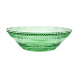 Glass green salad bowl