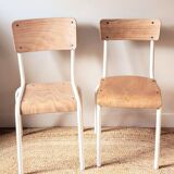 Set of 4 reimagined and mismatched vintage chairs