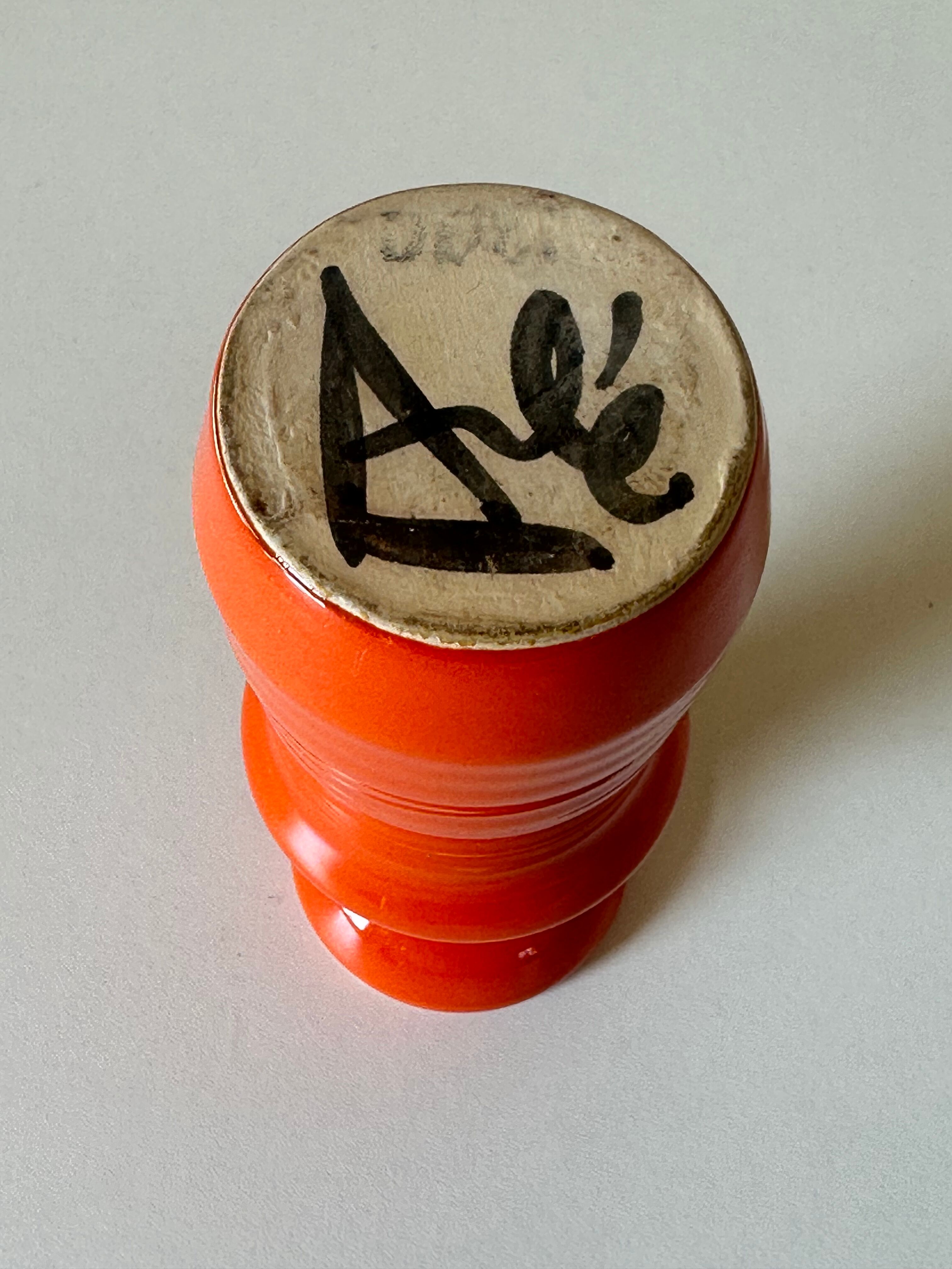 Ceramic vase signed vintage design 60 years