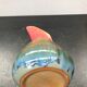 Former pitcher bec ceramics rose - vintage blue