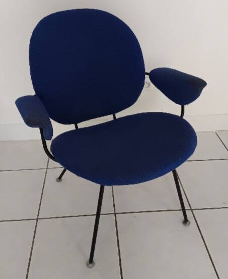 Vintage armchair 1950 gispen blue