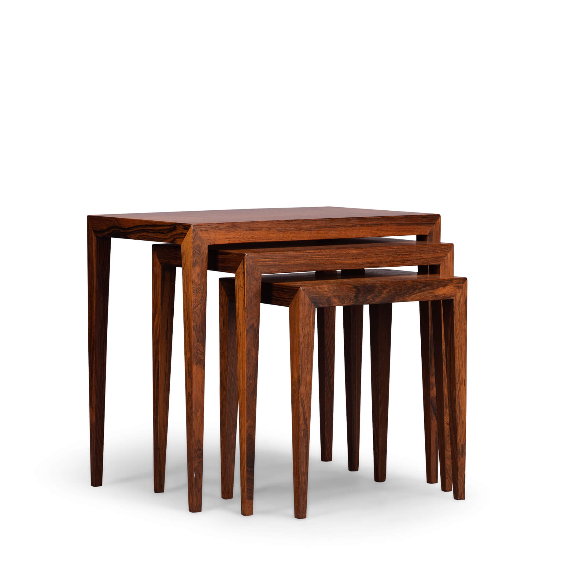 Rosewood side tables by Severin Hansen, set of 3