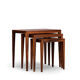 Tables gigogne en palissandre de Severin Hansen, lot de 3