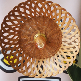 Wicker wall lamp