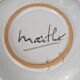Set of 6 handmade flat plates signed by Maïté – hand-painted designs