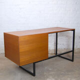 Teak table-machine desk by Pierre Guariche for Meurop