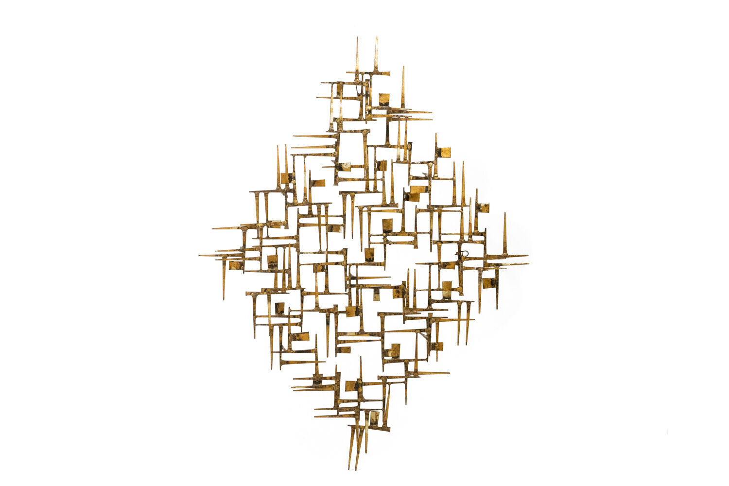 Sculpture en fer doré, William Bowie, année 1968