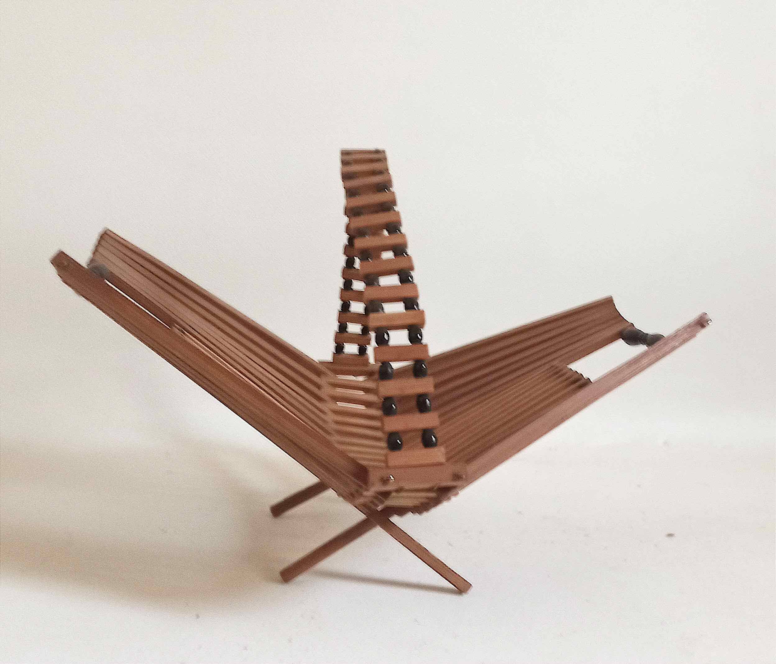 50s scandinavian foldable fruit basket