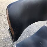 Set of 6 designer metal chairs from the 20th century David Rowland
