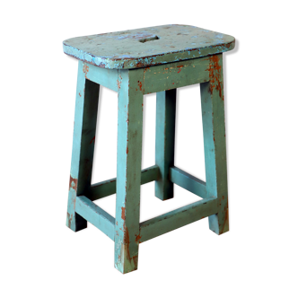 Old Burmese teak workshop stool