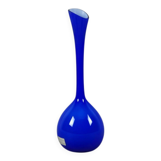 Vintage 1960s Swedish Sommerso Glass Vase By Lindshammar.