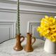 Pair of stoneware candlesticks 70s