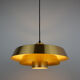 Danish vintage brass pendant lamp by Jo Hammerborg, Fog og Mørup, 1963