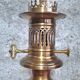 Neo-Victorian table lamp with pink opaline glass and brass – Vintage 1970s
