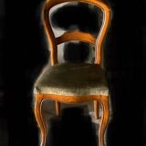 Vintage green velvet seat chair TBE