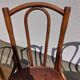set of 3 curved wooden bistro chairs with patterns