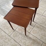 2 Danish teak nesting tables Mobelintarsia 60s