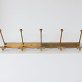 Coat rack metal golden 5 hooks