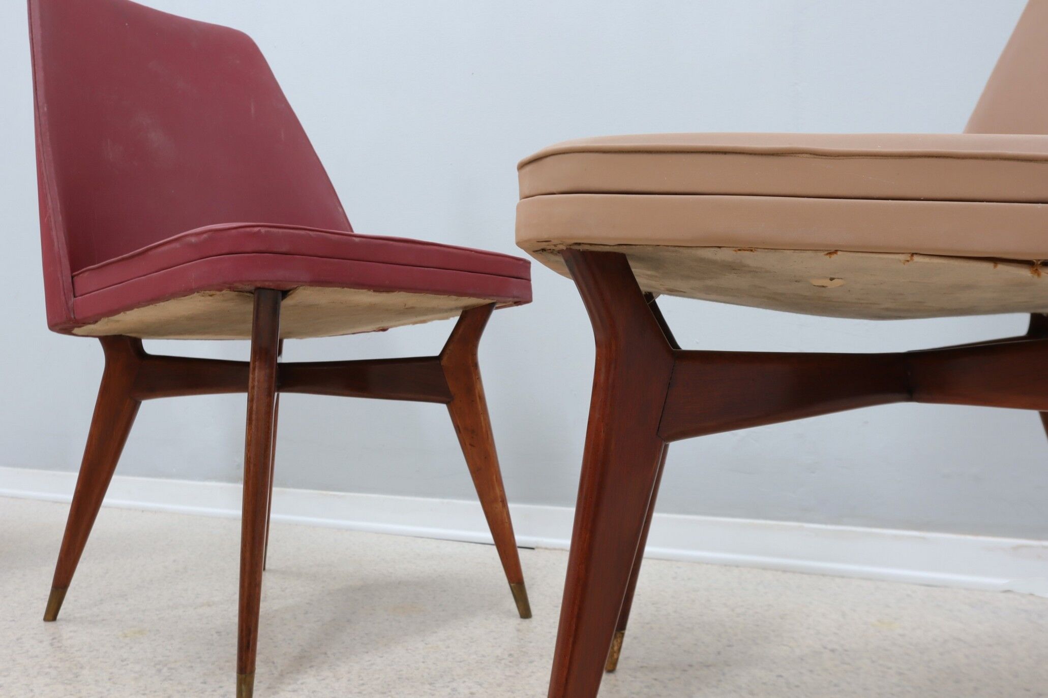 Melchiorre Bega mid century chairs 1950s, set of 4
