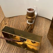 Pair of gilded brass and varnish sconces from SCE circa 1980