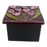 Mithé Espelt - "Tulips" jewelry box in glazed ceramic - 1965