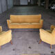 Set de salon canapé sofa 2 fauteuils années 50 d'époque