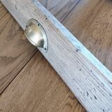 Solid oak farmhouse table with central drawer and extension