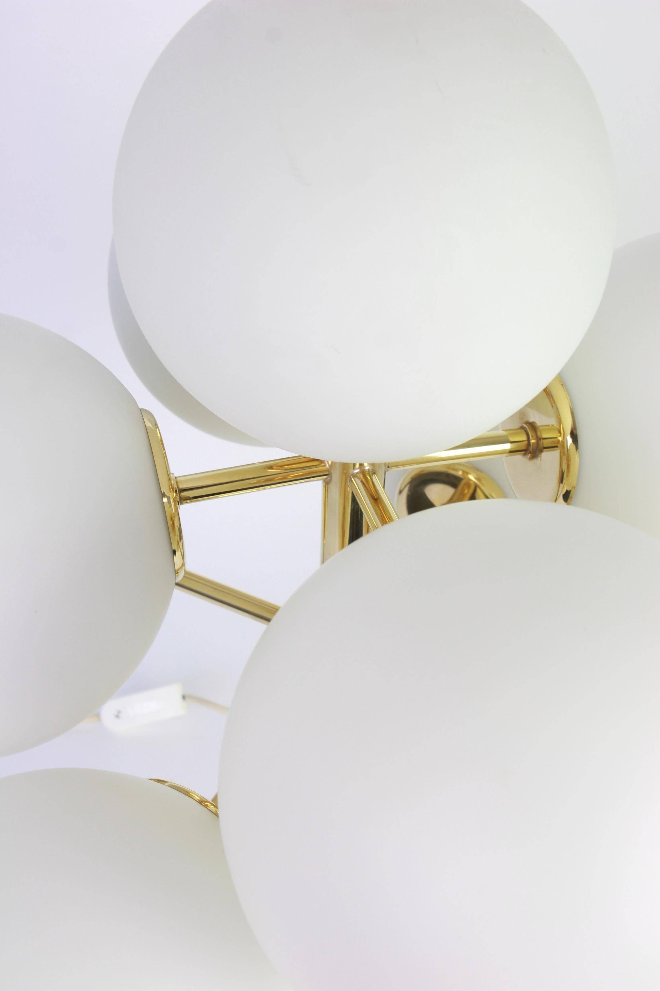 Atomic brass table lamp, Switzerland, 1960s