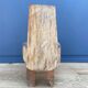 Brutalist africanizing wooden stool carved in the xxth mass