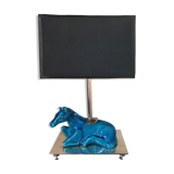 Lampe cheval en céramique craquelé